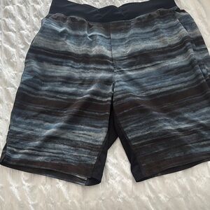 lululemon athletica Men's Athletic Shorts - Black and Gray